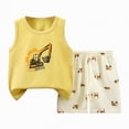thumbnail image 1 of UAYOTSE Toddler Baby Boys Summer Outfits Short Sleeve Cartoon Print T-Shirt Tops & Shorts Sets 2Pcs Baby Boys Summer Clothes For 1t 2t 3t 4t 5t 6t,Sizes 12-18 Months, 1 of 5