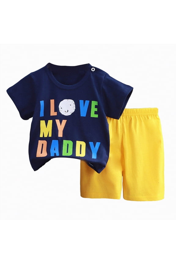Toddler Baby Boys Summer Outfits Short Sleeve Cartoon Print T-Shirt Tops & Shorts Sets 2Pcs Baby Boys Summer Clothes For 1t 2t 3t 4t 5t 6t,Sizes 4-5 Years