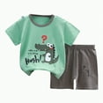thumbnail image 1 of UAYOTSE Toddler Baby Boys Summer Outfits Short Sleeve Tops and Pants Clothes Set,Sizes 3-9 Months, 1 of 4