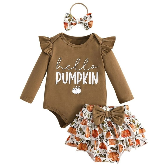UAYOTSE Toddler Baby Girl Halloween Outfit Long Sleeve Embroidery Sweatshirt Tulle Dress Skirt Sets Clothes,Brown 18M