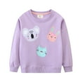 thumbnail image 1 of UAYOTSE Toddler Baby Girl Sweatshirt Long Sleeve Pullover 2T 3T 4T 5T 6T Kids Fall Loose Tee Tops,Purple 6 Years, 1 of 9
