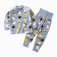 thumbnail image 1 of UAYOTSE Toddler Baby High Waist Cotton Loungewear Set All‑Over Cute Print for Little Boys Girls Sleepers Size 2-3 Years, 1 of 4