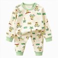 thumbnail image 1 of UAYOTSE Toddler Baby Scribble Script Graphic Long Sleeve Top Pants Set Breathable Knit Sleepwear Outfit for Little Boys Size 3-6 Months, 1 of 4