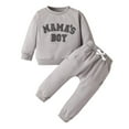 thumbnail image 1 of UAYOTSE Toddler Boy Clothes Baby Boy Outfit Kids Cotton Pullover Sweatshirt Pants Fall Winter Clothes for Boys,Grey 18-24 Months, 1 of 9