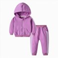 thumbnail image 1 of UAYOTSE Toddler Boy Clothes Baby Outfits, Little Boys Summer Letter Printed Short Sleeve with Pants 2PCS Clothing Set(12-18 Months,B362-Purple), 1 of 6