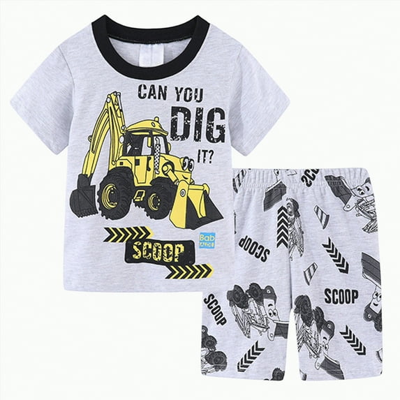 UAYOTSE Toddler Boy Summer Clothes Outfits Kids Cotton Short Sleeve Shirt Shorts Set 2 7 Years,Sizes 2-3 Years