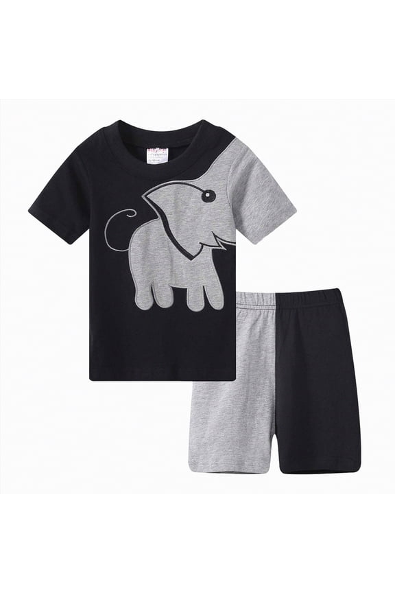 Toddler Boy Summer Clothes Outfits Kids Cotton Short Sleeve Shirt Shorts Set 2 7 Years,Sizes 3-4 Years