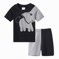 thumbnail image 1 of UAYOTSE Toddler Boy Summer Clothes Outfits Kids Cotton Short Sleeve Shirt Shorts Set 2 7 Years,Sizes 4-5 Years, 1 of 3