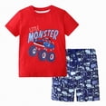 thumbnail image 1 of UAYOTSE Toddler Boy Summer Clothes Outfits Kids Cotton Short Sleeve Shirt Shorts Set 3 8 Years,Sizes 8-9 Years, 1 of 5