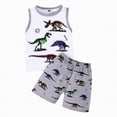 thumbnail image 1 of UAYOTSE Toddler Boys Baby Kids Girls Summer Dinosaur Vest+Shorts Outfit Set Clothes,Sizes 18-24 Months, 1 of 6