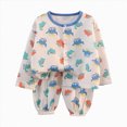thumbnail image 1 of UAYOTSE Toddler Boys Daily Long Sleeve Clothing Set, Printed Long Sleeve Top and Pants Casual Sleepwear Size 6-12 Months, 1 of 4
