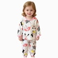 thumbnail image 1 of UAYOTSE Toddler Boys Daily Loungewear Two Piece Outfit, Graphic Long Sleeve Top and Matching Trousers Pajama Size 4-5 Years, 1 of 7