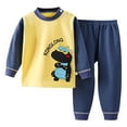 thumbnail image 1 of UAYOTSE Toddler Boys Girls Fleece Pajama Set Winter Warm Plush Tops+Pants Outfits Sleepwear 2 Piece Cute Baby Girl Clothes,Sizes 7-8 Years, 1 of 4