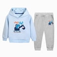 thumbnail image 1 of UAYOTSE Toddler Boys Long Sleeve Hoodie Jogger Set Soft Knit Outfit Home Play Cool Weather Daily Wear Size 3-4 Years, 1 of 4