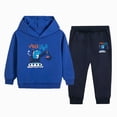thumbnail image 1 of UAYOTSE Toddler Boys Long Sleeve Hoodie Jogger Set Soft Knit Outfit Home Play Cool Weather Daily Wear Size 5-6 Years, 1 of 4