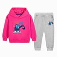 thumbnail image 1 of UAYOTSE Toddler Boys Long Sleeve Hoodie Jogger Set Soft Knit Outfit Home Play Cool Weather Daily Wear Size 5-6 Years, 1 of 4