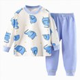 thumbnail image 1 of UAYOTSE Toddler Boys Pajamas Fall Cotton Kids Dinosaur 2 Piece Pjs Sleepwear Clothes Sets 3Months-9Years ,Sizes 6-12 Months, 1 of 4