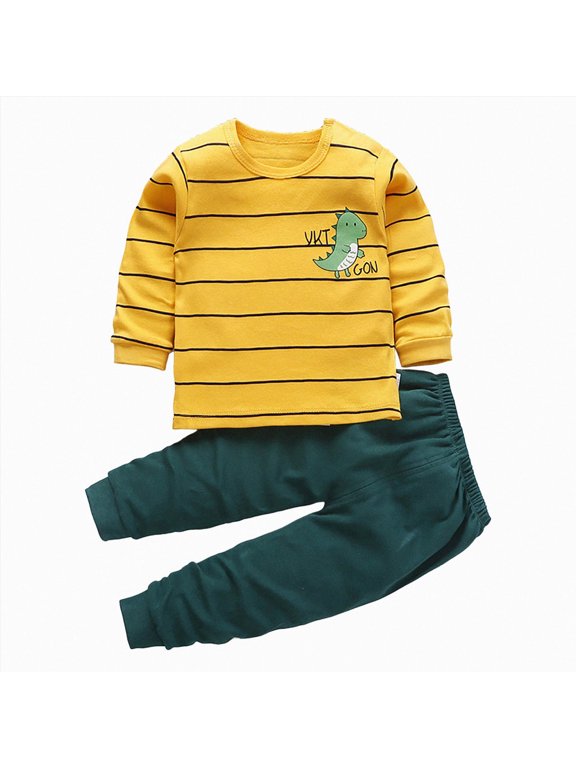 Toddler Boys Simple Graphic Long Sleeve Tracksuit, Casual Jogger Sweatsuit for Daily Play and Lounging Size 2-3 Years