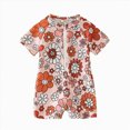 thumbnail image 1 of UAYOTSE Toddler Boys Sun Swimsuit Animal World Floral Print Zipper Short Sleeve Childrens Swimsuit,Sizes 0-6 Months, 1 of 4