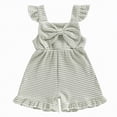 thumbnail image 1 of UAYOTSE Toddler Girl Outfit Baby Summer Romper Bibs Cute Bow Sleeveless Jumpsuit Shorts Overalls Clothes 6M 4T,Sizes 18-24 Months, 1 of 8