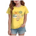 thumbnail image 1 of UAYOTSE Toddler Girls Patriotic 4th of July Tops Kids American Flag Short Sleeve Tees Summer USA Independence Day Crewneck Soft Cotton T Shirts,Sizes 11-12 Years, 1 of 5