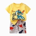 thumbnail image 1 of UAYOTSE Toddler Kids Boy Shorts Clothing Set 0 6 12 18 24 Months 2T 3T 4T Letter Tractor Print Short Sleeve Round Neck T-Shirt with Shorts 2Pcs Outfit,Sizes 3-4 Years, 1 of 5