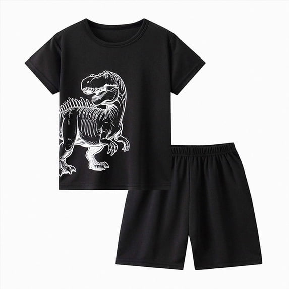 UAYOTSE Toddler Kids Boys Summer Clothes 2T 3T 4T 5T 6T 7T 8T 9T 10T 11T 12T Short Sleeve Tee and Shorts 2 Piece Casual Outfit
