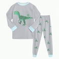 thumbnail image 1 of UAYOTSE Toddler Kids Junior Girls Boys 100% Cotton Dinosaur Pajamas Sleepwear Pjs(4-5 Years,Z124-Mint Green), 1 of 9