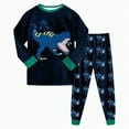 thumbnail image 1 of UAYOTSE Toddler Kids Junior Girls Boys 100% Cotton Dinosaur Pajamas Sleepwear Pjs(7-8 Years,Z120-Black), 1 of 9