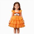 thumbnail image 1 of UAYOTSE Toddler Little Girls Halloween Tulle Dress 24 Months 3T 4T 5T 6Y Sleeveless Ruffle Strap Multi Layer Tiered Mesh Dress for Holiday Party, 1 of 5