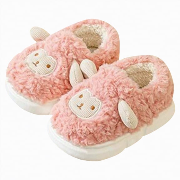 UAYOTSE Toddler Slippers Boys Girls House Shoes Cute Slipper for Home Indoor Winter Bedroom Non Slip Soft Warm shoes,Sizes 12