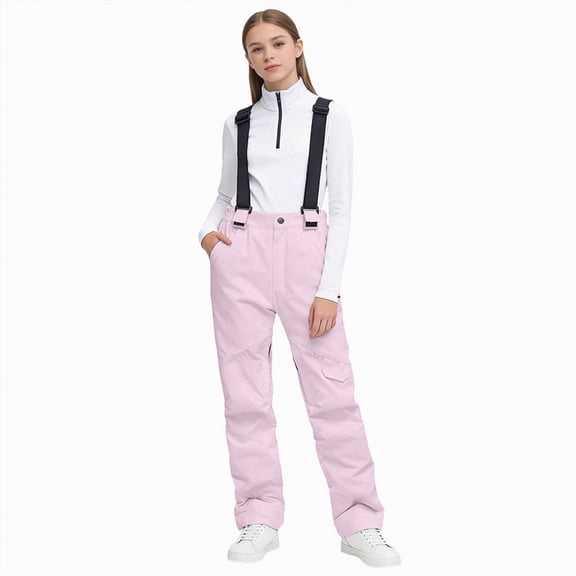 UAYOTSE Toddler Snow Pants Baby Boy Girl Winter Clothes Down Puffer Coat Waterproof Warm Snow Ski Bib Overalls Snowsuit,Sizes XXL