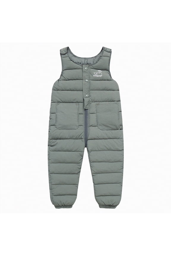 Toddler Snow Pants Baby Jumpsuit Clothes Boy Snowsuit Girl Ski Overalls Down Winter Warm Snow Trousers Romper,Sizes 18-24 Months