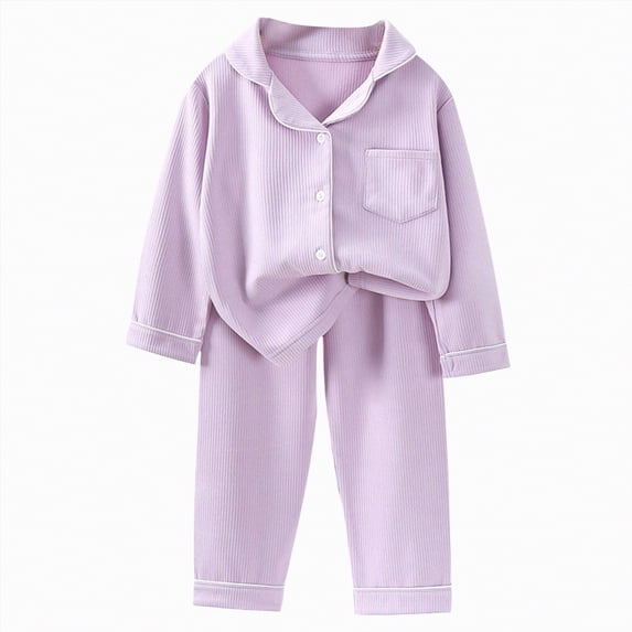 UAYOTSE Toddler Toddler Kids Toddler Girls Boys Soft Comfy Modal Solid Raglan Sleepwear Pajamas Pjs 2pcs Set(Purple##4,11-12 Years)