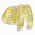 thumbnail image 1 of UAYOTSE Toddler Unisex Duck Printed Long Sleeve Pajama Set Crew Neck Pullover Top and Elastic Cuff Sleep Pants Sleepers Size 6-12 Months, 1 of 4