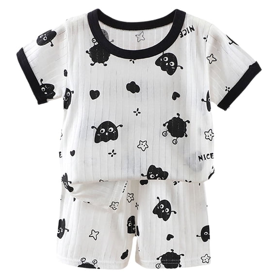 UAYOTSE Toddler boys Kids Pajamas Pjs short Sleeve Snug fit 12M-8Y 2pcs Soft Loungewear short sleeve Pjs,Sizes 2-3 Years