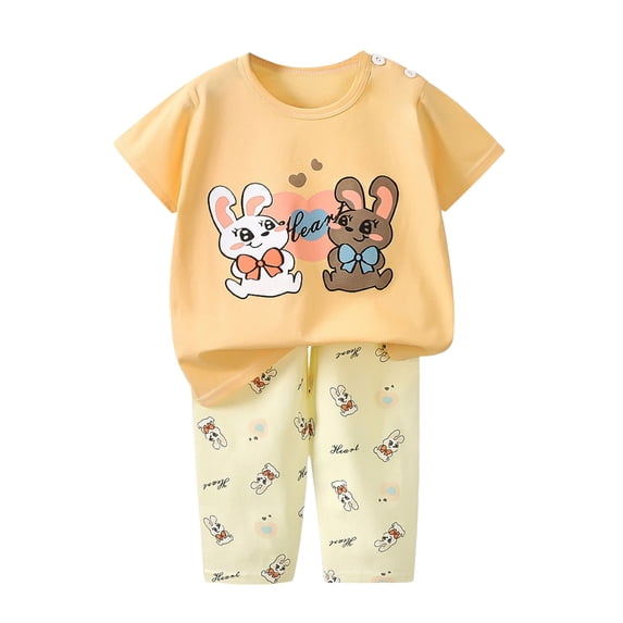 UAYOTSE Toddler boys Kids Pajamas Pjs short Sleeve Snug fit 12M-8Y 2pcs Soft Loungewear short sleeve Pjs,Sizes 3-4 Years