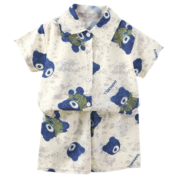 UAYOTSE Toddler boys Pajamas Set short Sleeve Pjs Baby Kids Sleepwear Cotton Summer 1-7 Years Pajamas & Dailywear Set short sleeve Pjs,Sizes 13-14 Years