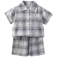 thumbnail image 1 of UAYOTSE Toddler boys Pajamas Set short Sleeve Pjs Baby Kids Sleepwear Cotton Summer 1-7 Years Pajamas & Dailywear Set short sleeve Pjs,Sizes 5-6 Years, 1 of 7