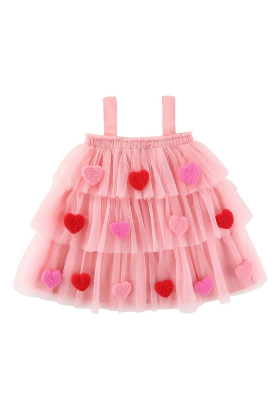 Tutu Dress for Toddler Girls,Baby Girl Rainbow Tutu Princess Skirt Se,4-5 Years Pink