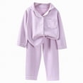 thumbnail image 1 of UAYOTSE Unisex Baby Toddler Boy and Girl 2-Piece Coat Style Pajama Pant Set(Purple##4,7-8 Years), 1 of 3