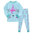 thumbnail image 1 of UAYOTSE Unisex Kids Boys and Girls Pajama Sets Winter Long Sleeve Long Pants 2pcs Silky Sleepwear Loungewear,Sizes 5-6 Years, 1 of 9