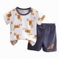 thumbnail image 1 of UAYOTSE Unisex Pajamas Set Boys Girls Pjs for Kids short Sleeve 2 Piece Sleepwear Nightwear,Sizes 3-4 Years, 1 of 4