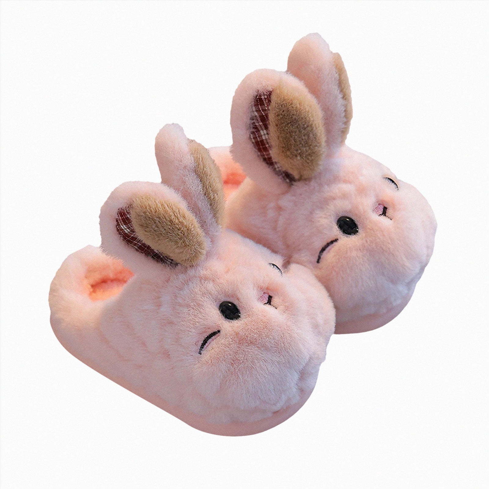 UAYOTSE Wink Face Rabbit Kids Plush Slippers Long Ear Cartoon Animal ...