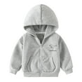 thumbnail image 1 of UAYOTSE Winter Girls clothing Faux Parka Coats Thicken Warm Hooded Children Outerwear Cartoon Kids Jackets 8 10 14 Year girl Clothes,Grey 3-4 Years, 1 of 8