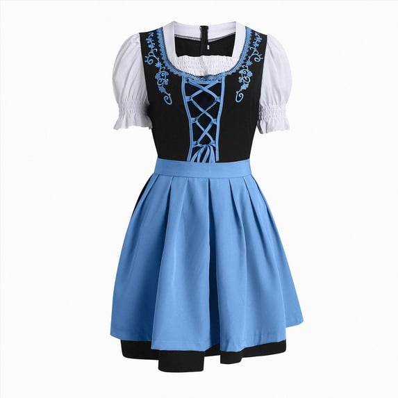 UAYOTSE Women Oktoberfest Dress, Bavarian Dirndl Costume with Blouse and Apron, German Festival Party Dress for Women