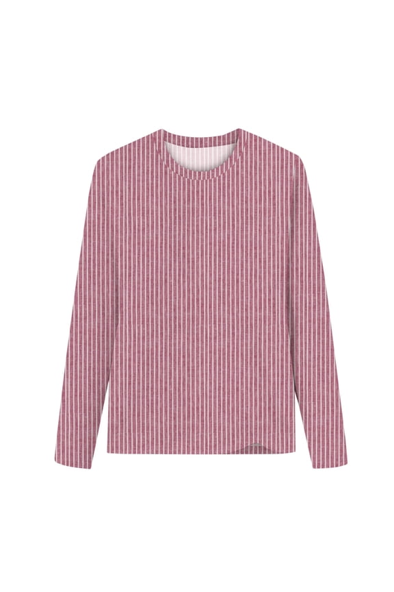 Women Printed Tshirts Casual Long Sleeve Blouses Soft Trendy Crew Neck Shirts Petite Loose Fit Tunics Graphic Tees Tops,Sizes L