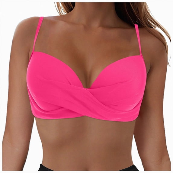 UAYOTSE Women Underwire Bikini Top Only - Push Up Bathing Suit Top Padded Swim Bra Swimsuits Top,Sizes L