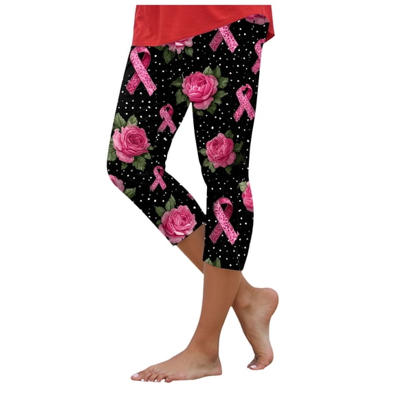 UAYOTSE Women's Christmas Halloween Leggings High Waisted Workout Pants Tummy Control Santa Claus Print Gym Legging Tights(S,C653-Black)