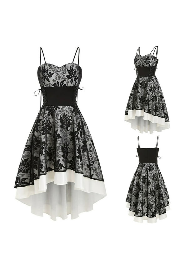 Women's Elegant Long Prom Dresses with Pockets Satin Halter Spaghetti Strap Wedding Dress Gowns,Black M